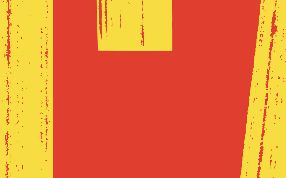Outland Roca Tierra red and yellow beer can pattern