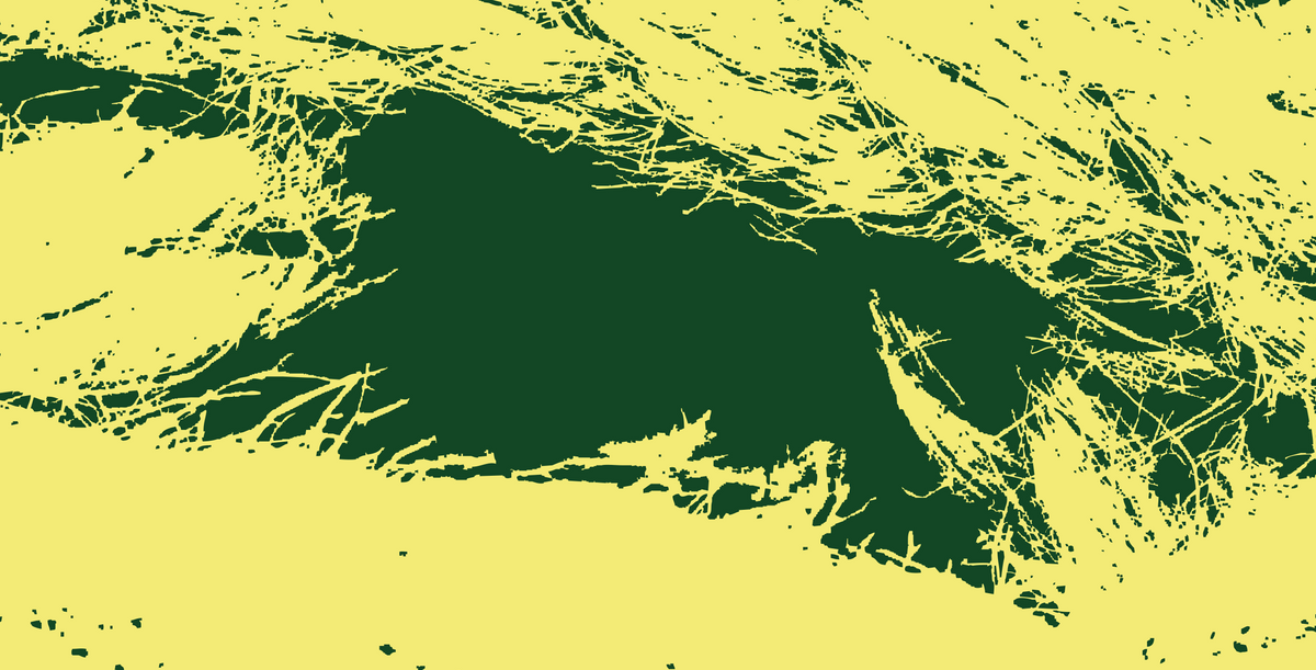 Outland Waysider green and pale yellow beer can pattern
