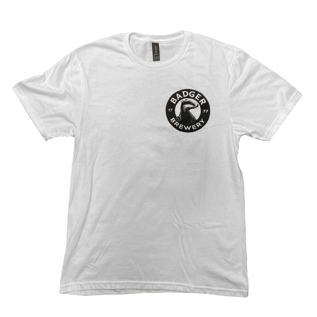 Badger White and Orange Fursty Ferret T-shirt (Front)