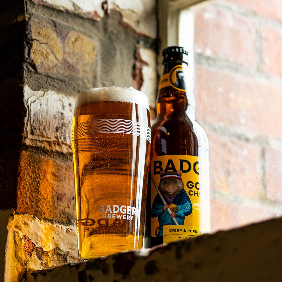 Badger Golden Champion Bottle and Pint