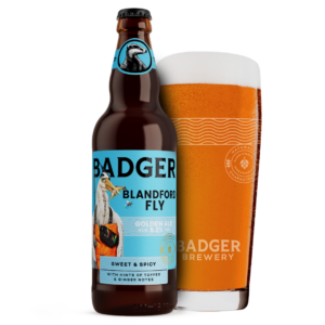 Badger Blandford Fly Bottle and Glass