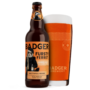 Badger Fursty Ferret Bottle and Glass