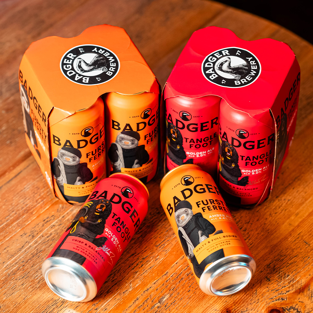 Tangle Foot and Fursty Ferret cans