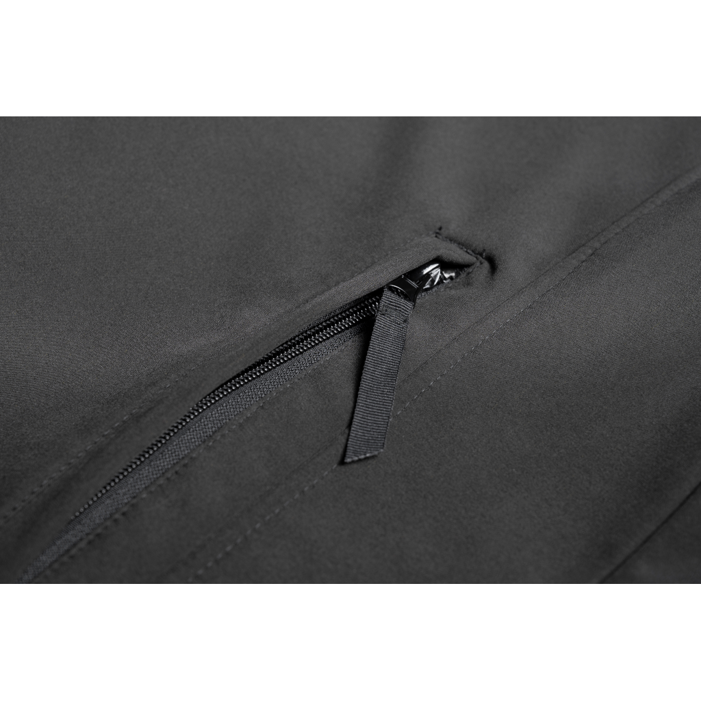 Close Up of Zip Pocket on Black Jacket