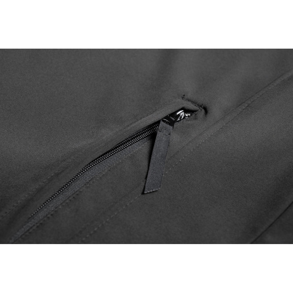 Close Up of Zip Pocket on Black Jacket