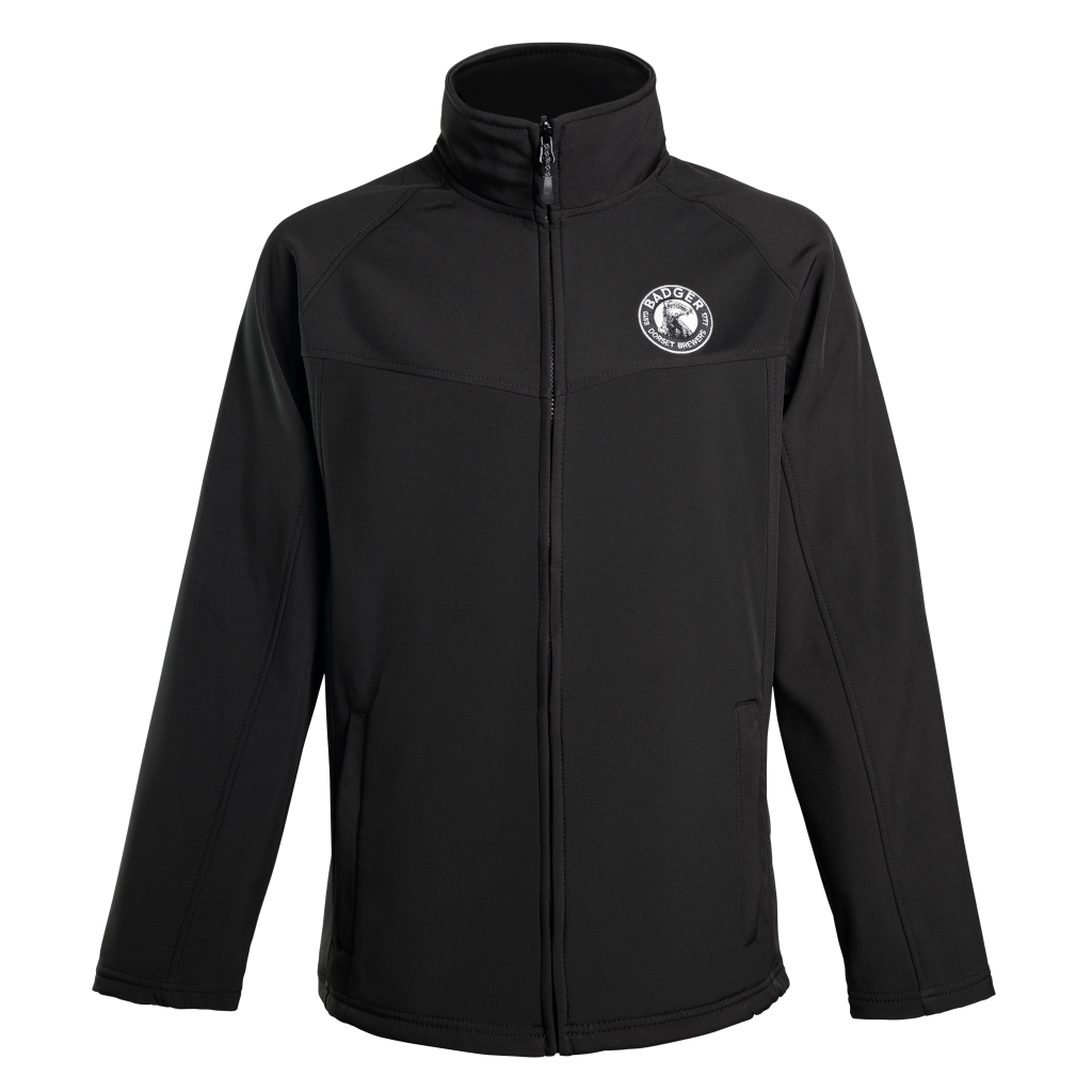 Black Zip Up Jacket with Badger Beers Logo