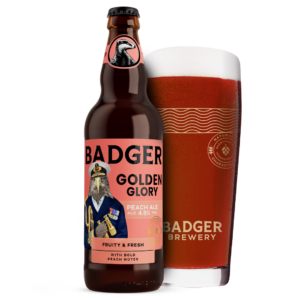 Badger Golden Glory Bottle and Glass