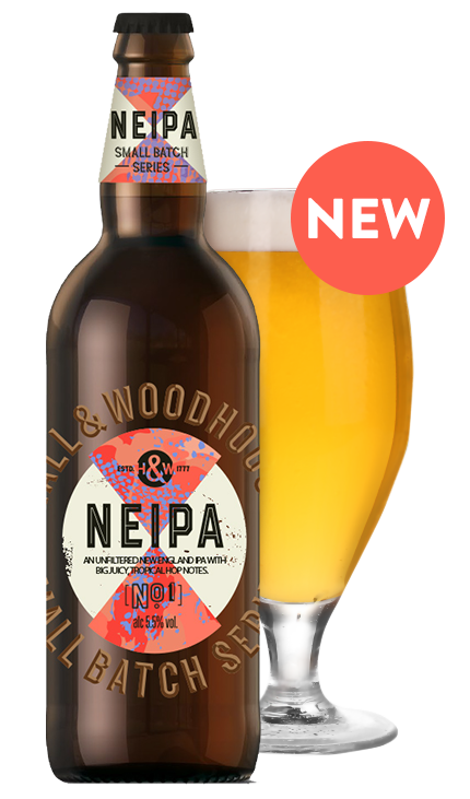 An unfiltered New England IPA with big juicy, tropical hop notes. The first in the Hall & Woodhouse new Small Batch Series.
