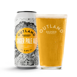 Outland Ginger Pale Ale can and glass