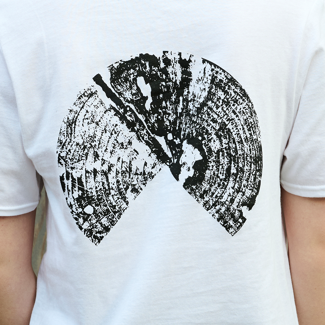 Person wearing Outland White T-shirt (Back)