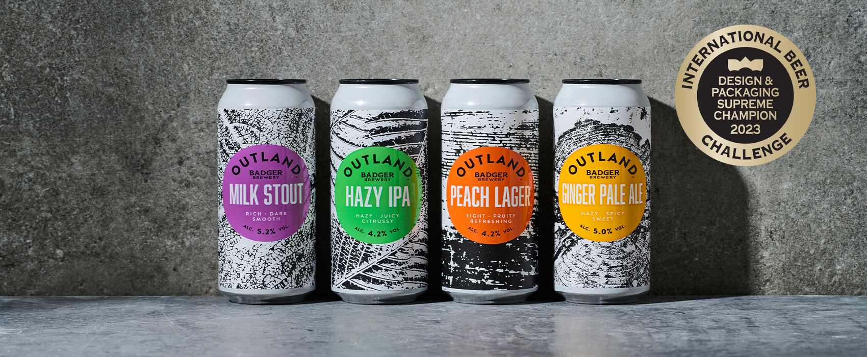 Outland named ‘Supreme Champion’ in the 2023 International Beer Challenge Design & Packaging Awards!