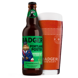 Badger Portland Poster Bottle and Glass