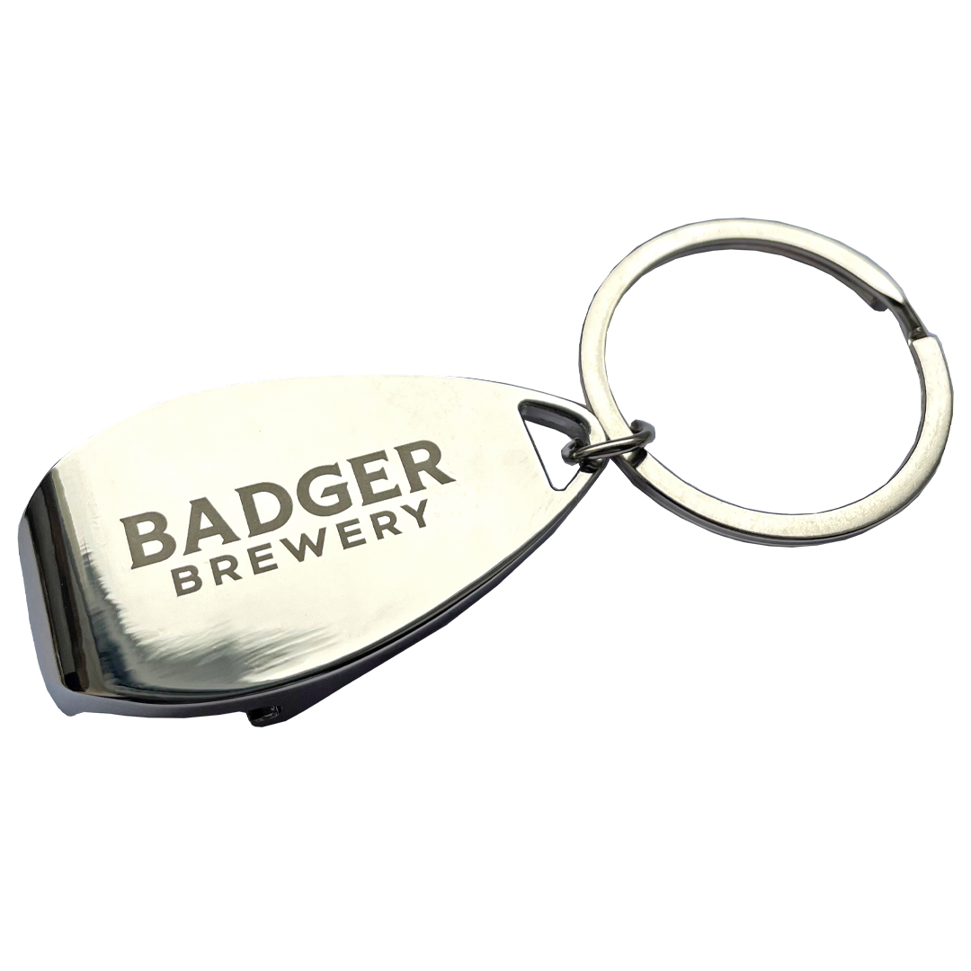 Badger Mirrored Key Ring Bottle Opener