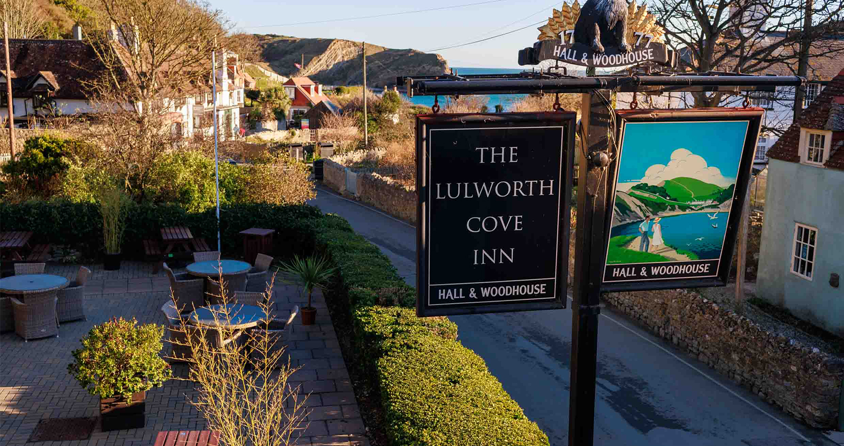 Lulworth Cove Inn Hall and Woodhouse pub