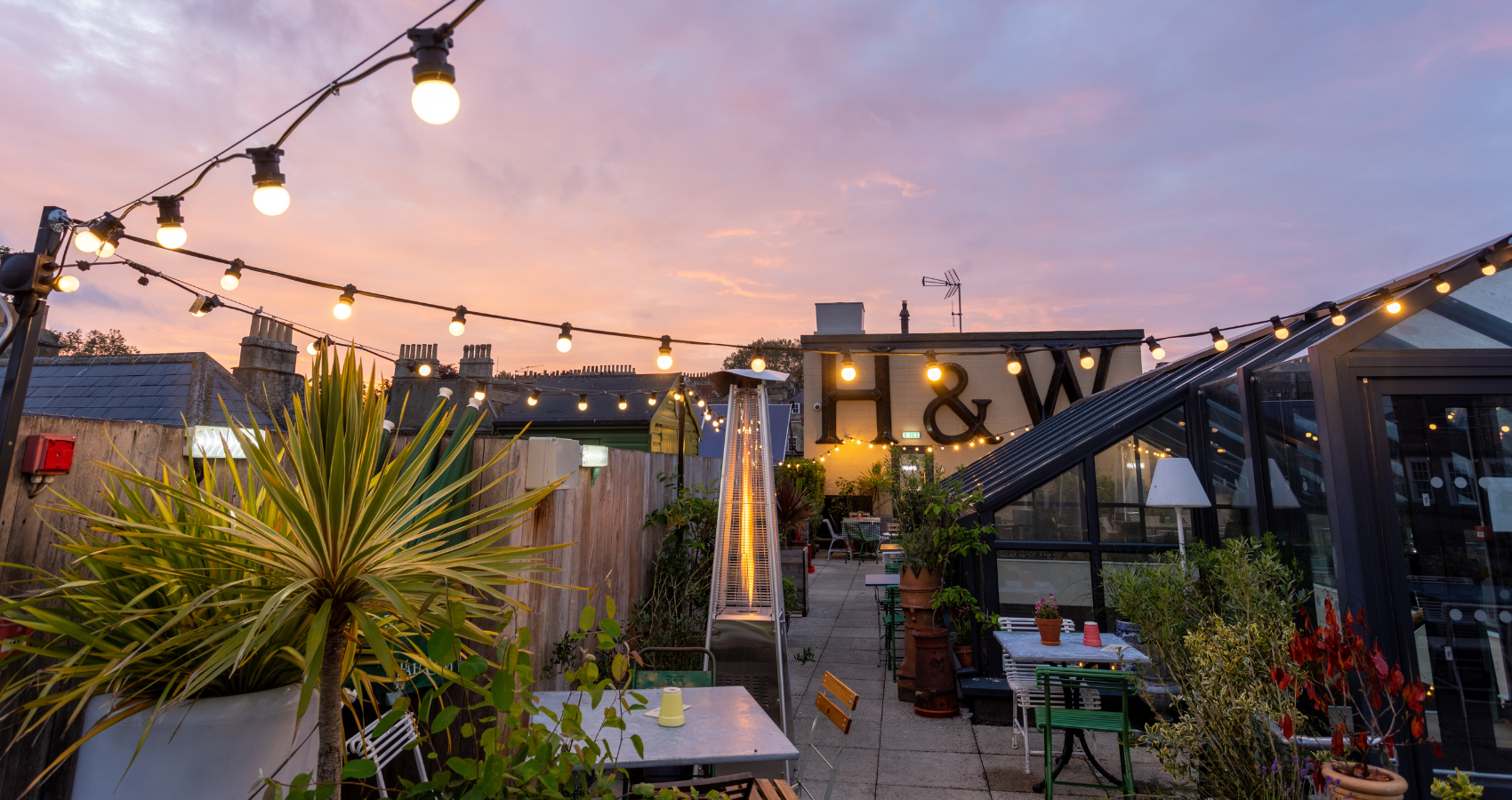 Hall and Woodhouse Bath roof terrace