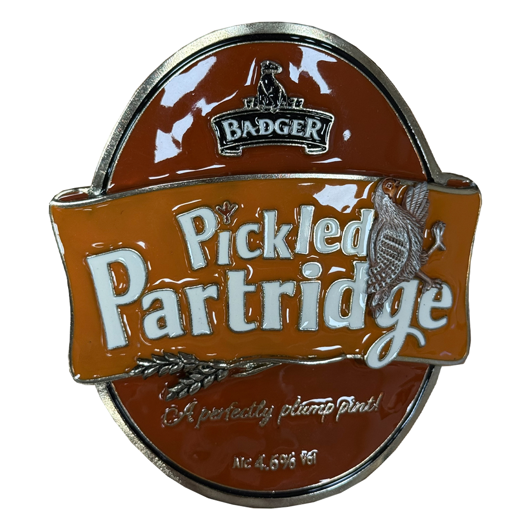 Badger Pickled Partridge Pewter Pump Clip