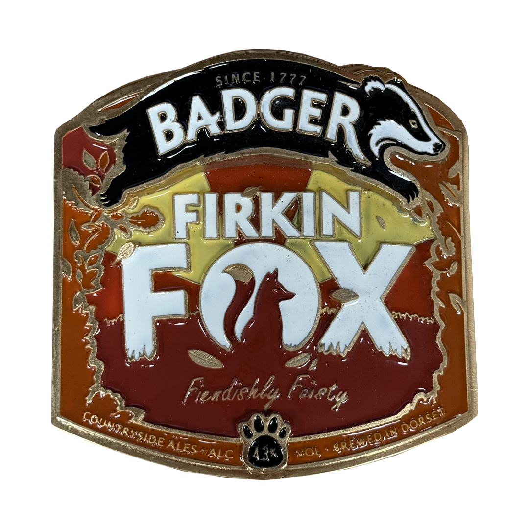 Badger Firkin Fox Pewter Pump Clip