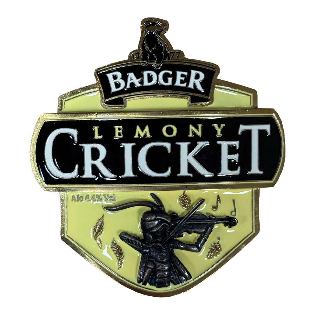 Badger Lemony Cricket Pewter Pump Clip
